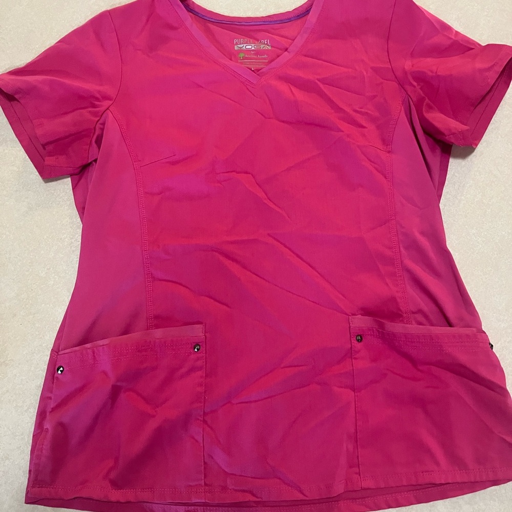 Healing Hands Women's Pink Scrub Top